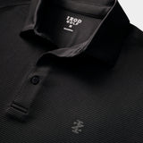 GOLF LONG SLEEVE PERFORMANCE POLO - CAVIAR