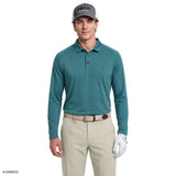 GOLF LONG SLEEVE PERFORMANCE POLO - MEDITERRANEA