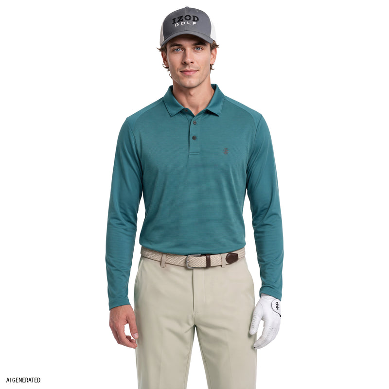 Golf Long Sleeve Performance Polo - Mediterranea – IZOD