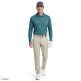 GOLF LONG SLEEVE PERFORMANCE POLO - MEDITERRANEA