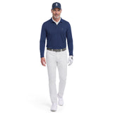 GOLF LONG SLEEVE PERFORMANCE POLO - SARGASSO SEA