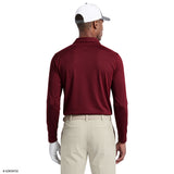 GOLF LONG SLEEVE PERFORMANCE POLO - ZINFANDEL