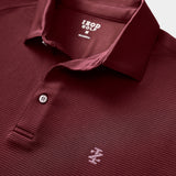 GOLF LONG SLEEVE PERFORMANCE POLO - ZINFANDEL