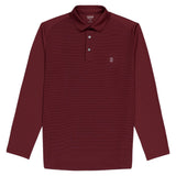 GOLF LONG SLEEVE PERFORMANCE POLO - ZINFANDEL