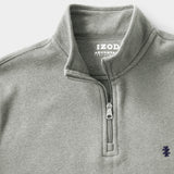 ADVANTAGE PERFORMANCE QUARTER ZIP FLEECE - LT GREY HTHR