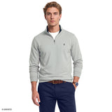 ADVANTAGE PERFORMANCE QUARTER ZIP FLEECE - LT GREY HTHR