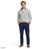ADVANTAGE PERFORMANCE QUARTER ZIP FLEECE - LT GREY HTHR
