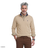 ADVANTAGE PERFORMANCE QUARTER ZIP FLEECE - CAMEL HTHR
