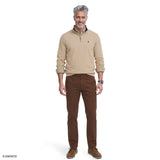 ADVANTAGE PERFORMANCE QUARTER ZIP FLEECE - CAMEL HTHR