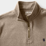 ADVANTAGE PERFORMANCE QUARTER ZIP FLEECE - CAMEL HTHR
