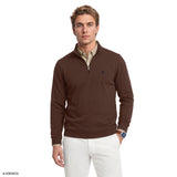 ADVANTAGE PERFORMANCE QUARTER ZIP FLEECE - SEAL BROWN