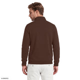 ADVANTAGE PERFORMANCE QUARTER ZIP FLEECE - SEAL BROWN