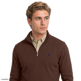 ADVANTAGE PERFORMANCE QUARTER ZIP FLEECE - SEAL BROWN