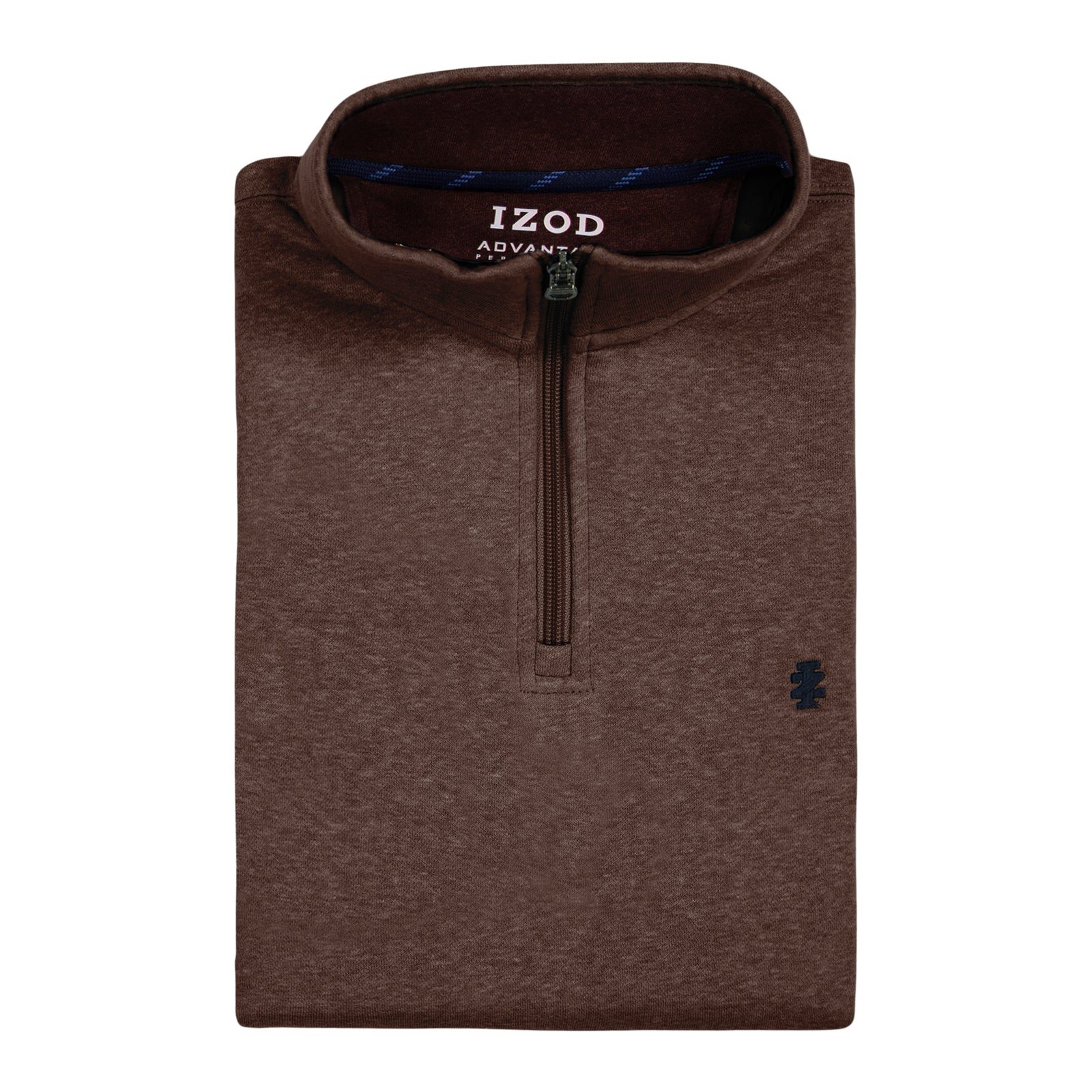 Advantage Performance Quarter Zip Fleece - Seal Brown – IZOD