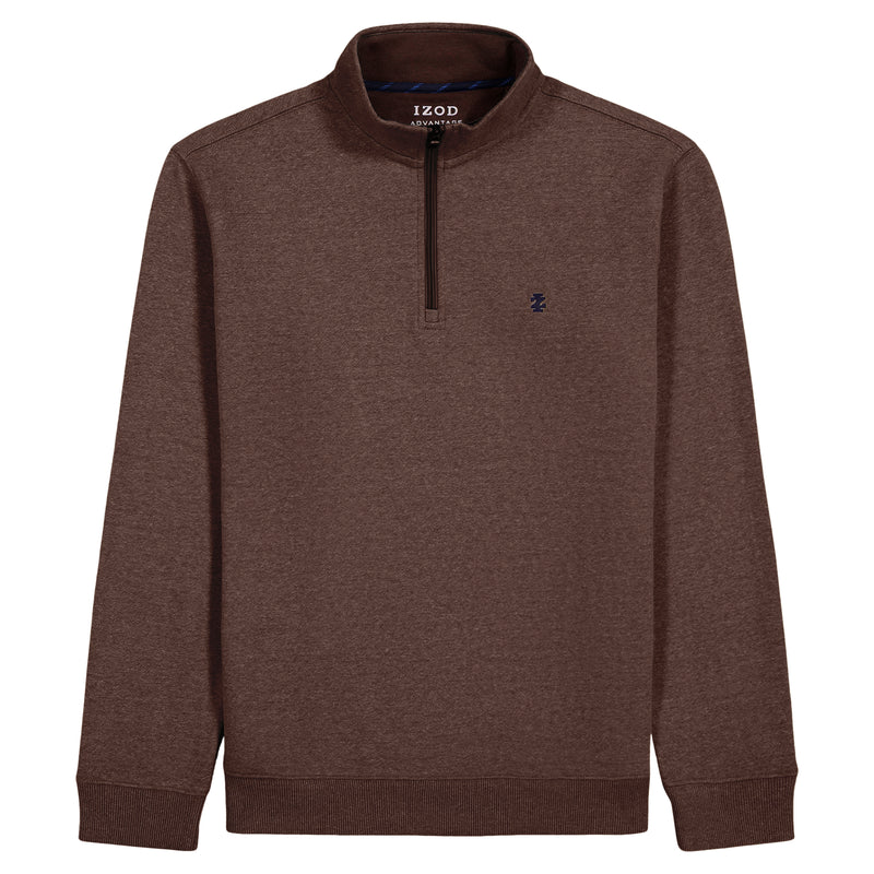 Advantage Performance Quarter Zip Fleece - Seal Brown – IZOD
