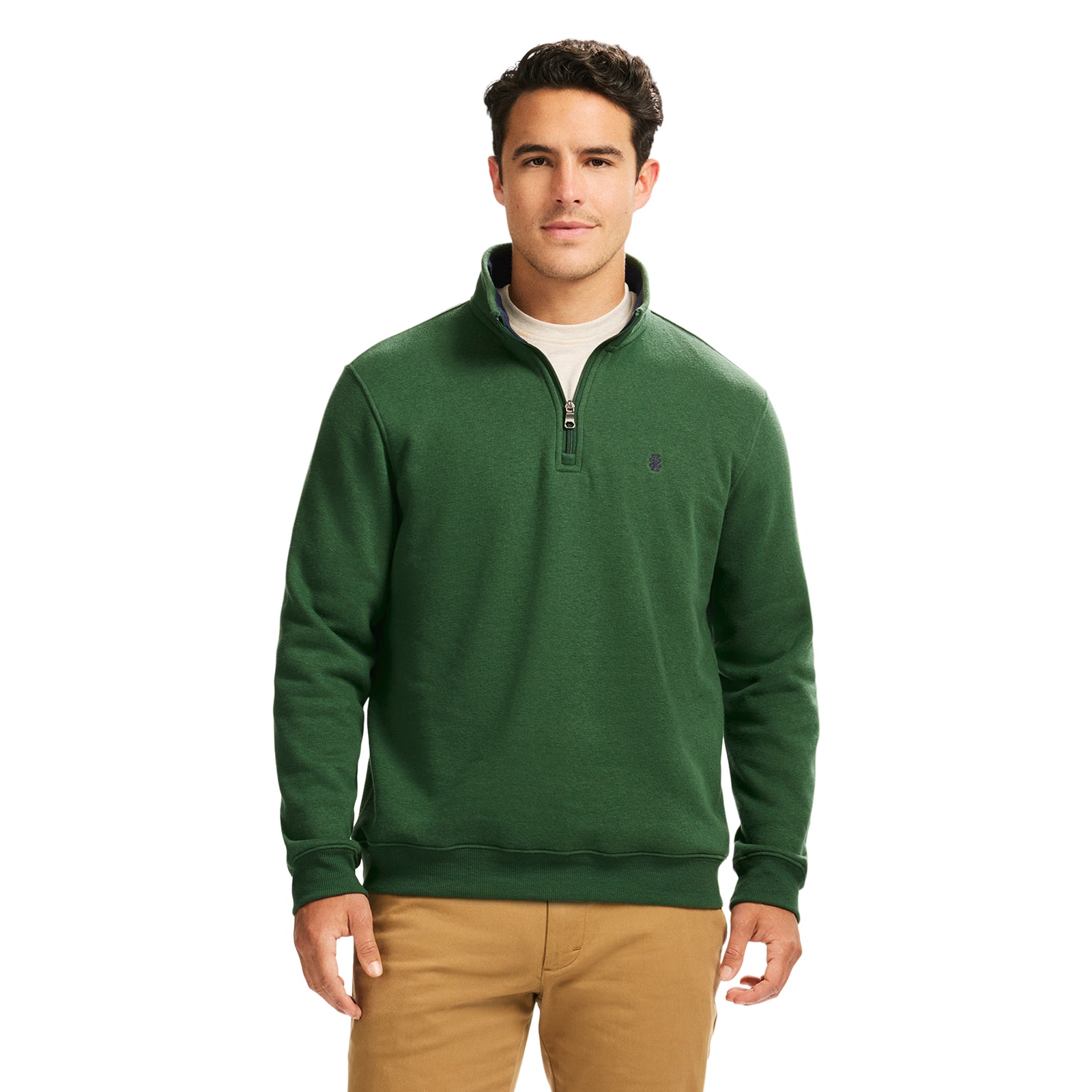 Advantage Performance Quarter Zip Fleece - Dark Green – IZOD