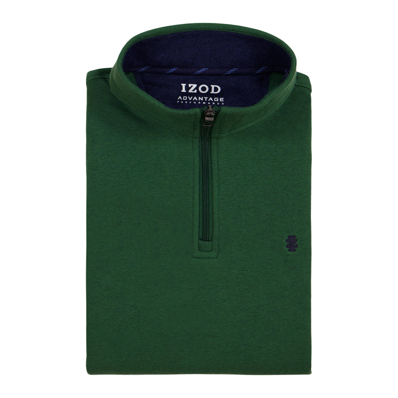 Advantage Performance Quarter Zip Fleece - Dark Green – IZOD