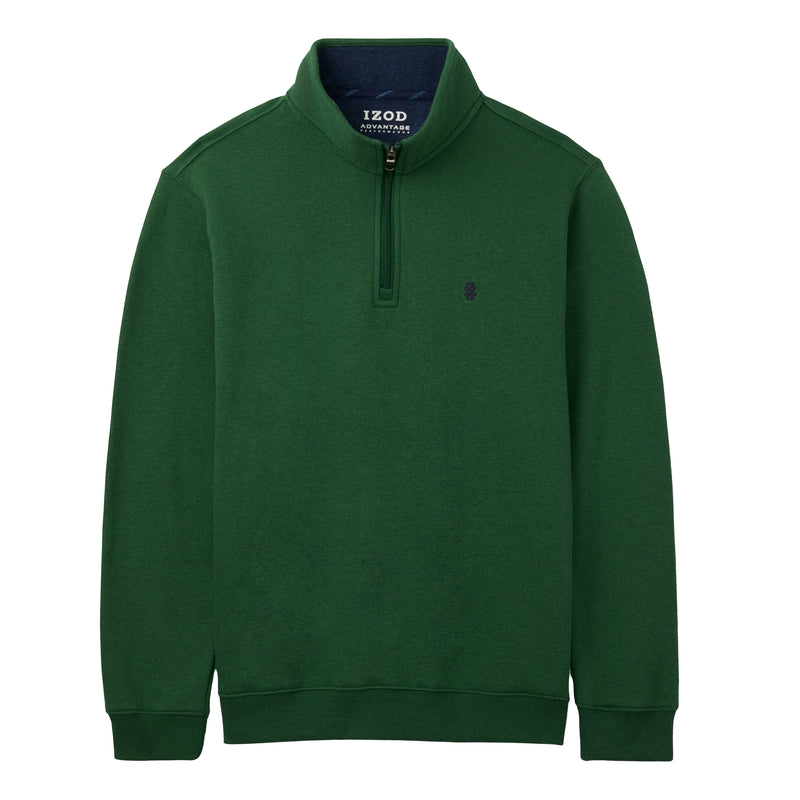 Advantage Performance Quarter Zip Fleece - Dark Green – IZOD