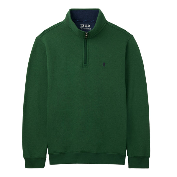 Advantage Performance Quarter Zip Fleece - Dark Green – IZOD