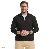 BIG & TALL ADVANTAGE PERFORMANCE QUARTER ZIP FLEECE - BLACK