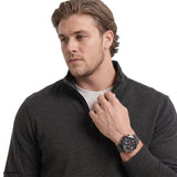 BIG & TALL ADVANTAGE PERFORMANCE QUARTER ZIP FLEECE - BLACK