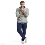 BIG & TALL ADVANTAGE PERFORMANCE QUARTER ZIP FLEECE - LT GREY HTHR