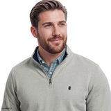 BIG & TALL ADVANTAGE PERFORMANCE QUARTER ZIP FLEECE - LT GREY HTHR