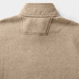 BIG & TALL ADVANTAGE PERFORMANCE QUARTER ZIP FLEECE - CAMEL HTHR