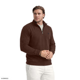 BIG & TALL ADVANTAGE PERFORMANCE QUARTER ZIP FLEECE - SEAL BROWN