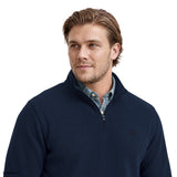 BIG & TALL ADVANTAGE PERFORMANCE QUARTER ZIP FLEECE - NAVY BLAZER