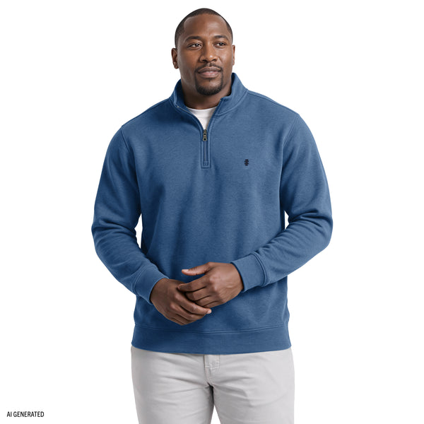 Big & Tall Advantage Performance Quarter Zip Fleece - True Navy – IZOD