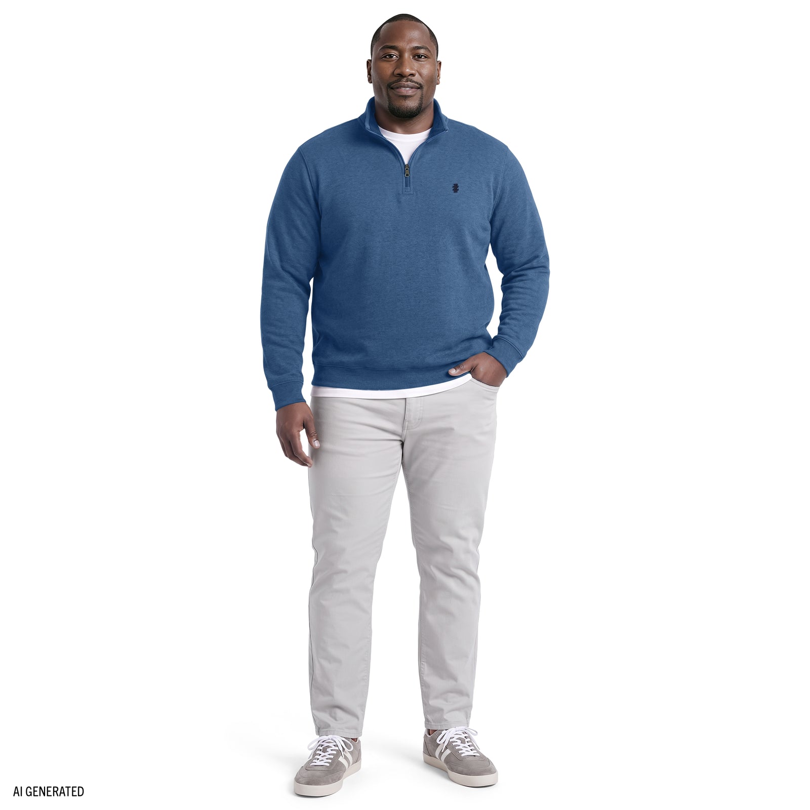 Big & Tall Advantage Performance Quarter Zip Fleece - True Navy – IZOD