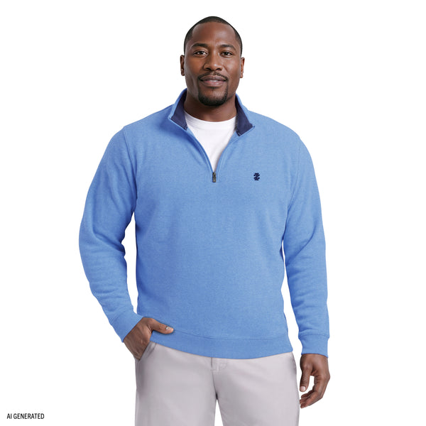 Big & Tall Advantage Performance Quarter Zip Fleece - Della Robbia