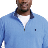 BIG & TALL ADVANTAGE PERFORMANCE QUARTER ZIP FLEECE - DELLA ROBBIA BLUE