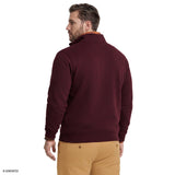 BIG & TALL ADVANTAGE PERFORMANCE QUARTER-ZIP FLEECE - ZINFANDEL