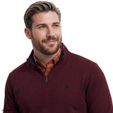 BIG & TALL ADVANTAGE PERFORMANCE QUARTER-ZIP FLEECE - ZINFANDEL