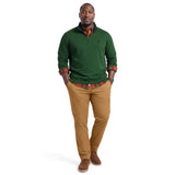 BIG & TALL ADVANTAGE PERFORMANCE QUARTER ZIP FLEECE - DARK GREEN