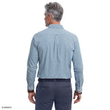 PERFORMANCE COMFORT PLAID BUTTON-DOWN SHIRT - LICHEN BLUE