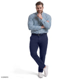 BIG & TALL PERFORMANCE COMFORT PLAID BUTTON-DOWN SHIRT - LICHEN BLUE