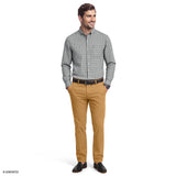 PERFORMANCE COMFORT PLAID BUTTON-DOWN SHIRT - SLEET