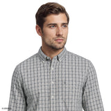 PERFORMANCE COMFORT PLAID BUTTON-DOWN SHIRT - SLEET