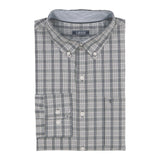 PERFORMANCE COMFORT PLAID BUTTON-DOWN SHIRT - SLEET