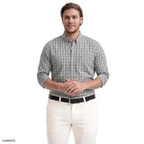 BIG & TALL PERFORMANCE COMFORT PLAID BUTTON-DOWN SHIRT - SLEET
