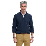 MICROFLEECE QUARTER-ZIP  - NAVY BLAZER