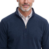 MICROFLEECE QUARTER-ZIP  - NAVY BLAZER