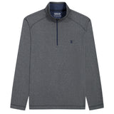 BIG & TALL MICROFLEECE QUARTER-ZIP - DARK SHADOW