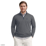BIG & TALL MICROFLEECE QUARTER-ZIP - DARK SHADOW
