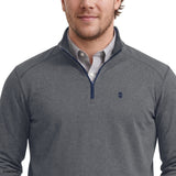 BIG & TALL MICROFLEECE QUARTER-ZIP - DARK SHADOW