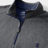 BIG & TALL MICROFLEECE QUARTER-ZIP - DARK SHADOW
