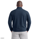 BIG & TALL MICROFLEECE QUARTER-ZIP - NAVY BLAZER